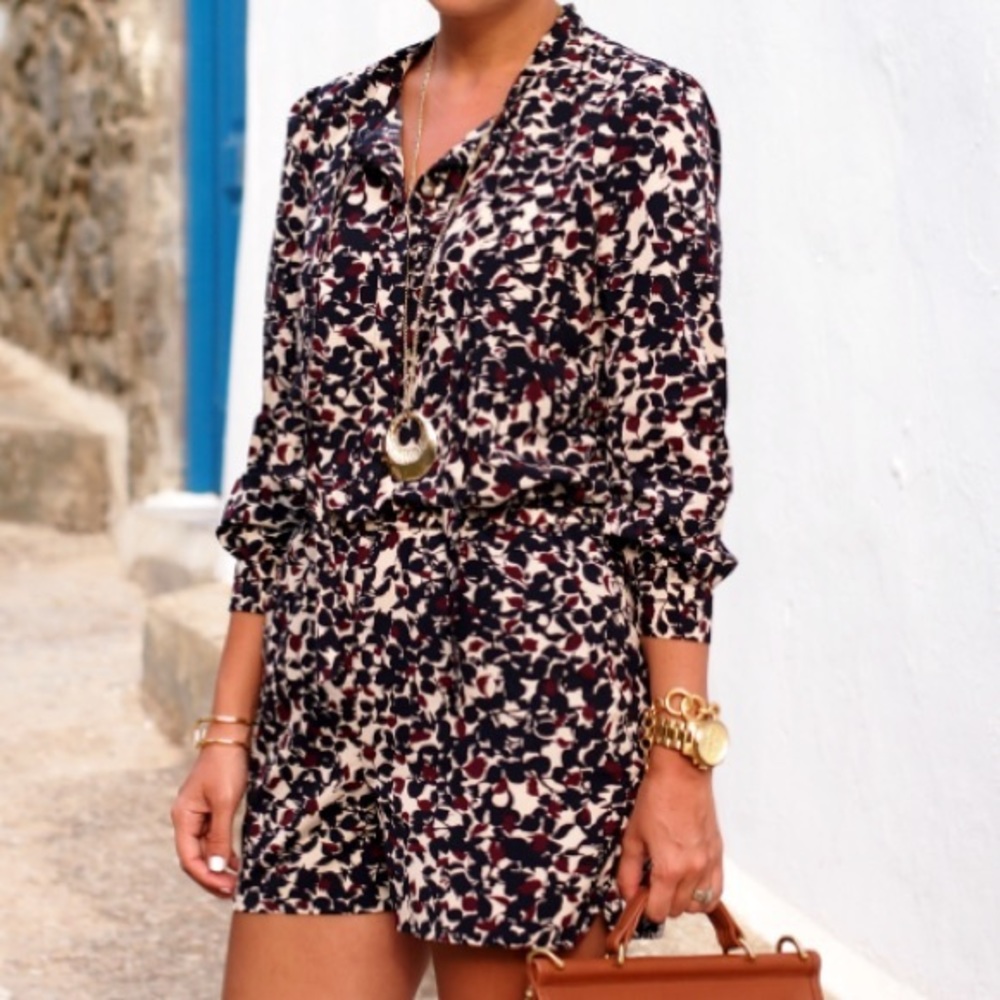 Loft Floral Long Sleeve Romper